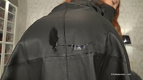 Long leather coat JOI with Liz